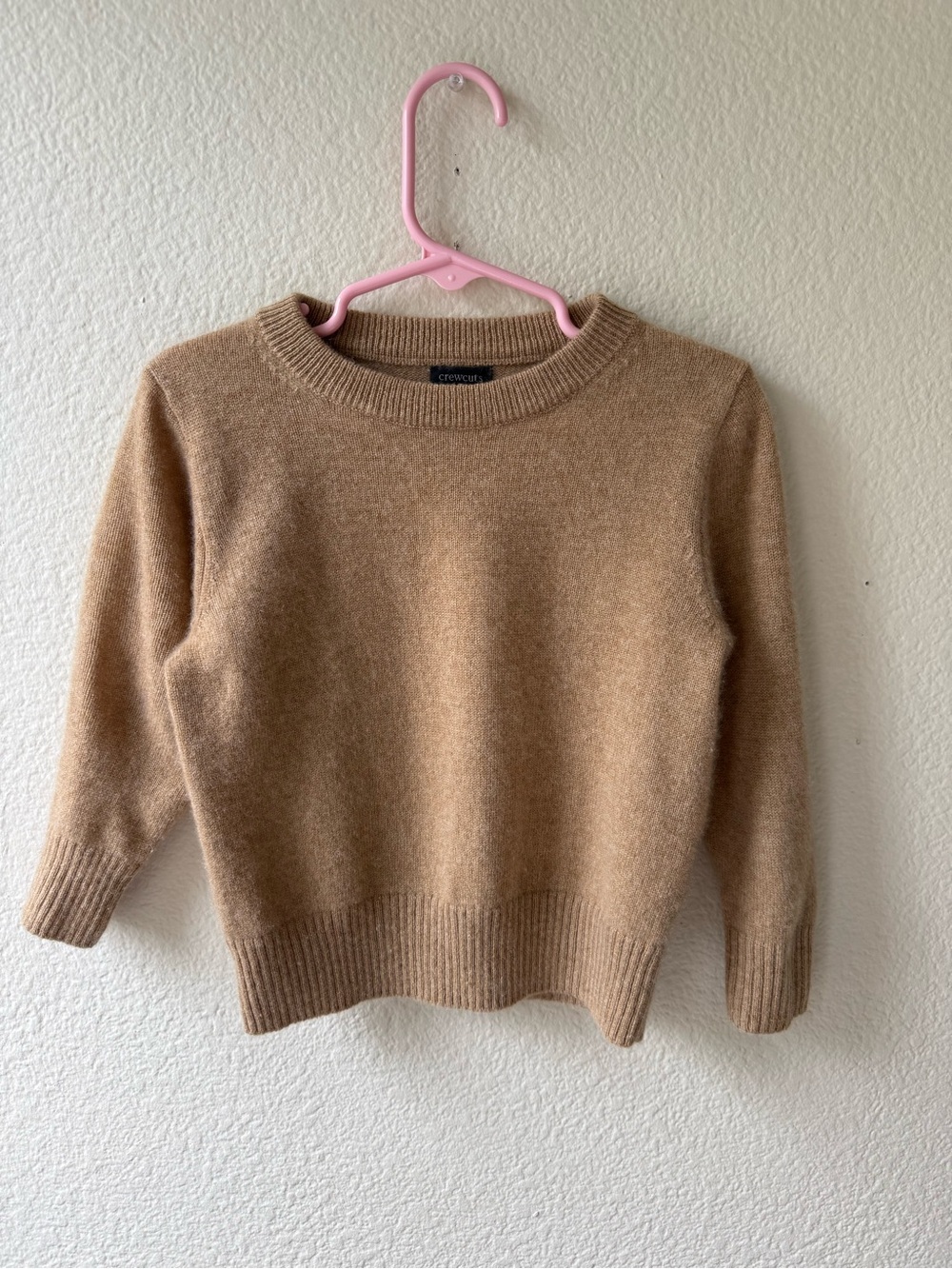 Crewcuts 100 % cashmere Soft Camel Knit Crewneck Sweater